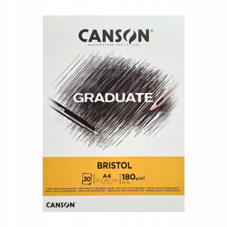 Bristol papierová podložka Canson Graduate A4 180g 20 listov