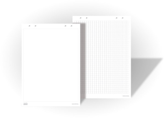 Magnetická tabuľa - Blok Flipchart v šachovni 20 kartách Euro formát
