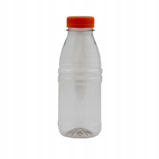 Boxy na jedlo a nápoje - PET 400 ml okrúhla fľaša + matica 108 ks