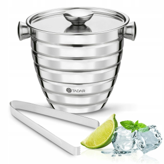 Caoor Metal Bucket pre ľad + kliešte