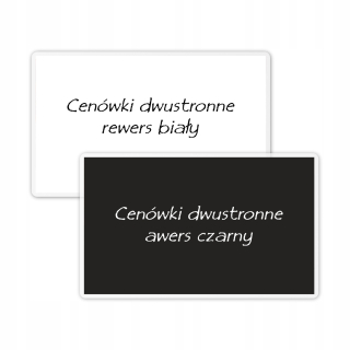 Dvojité čierne/biele laminátové cenové centrá 50 ks.