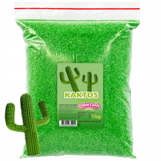 Stroj na cukrovú vatu - Bavlnené cukrovinky farebne ochutené 1 kg kaktus