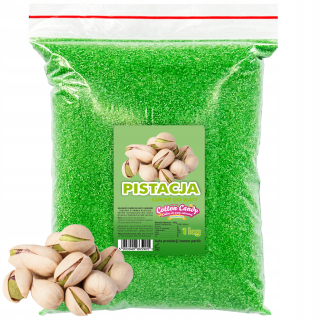 Stroj na cukrovú vatu - Bavlnená vlna cukor farebná chuť pistácie 1 kg