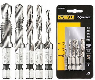 Vrták, zahlbovák - Vŕtačky závitu dewaltu M4-M10 1/4 '' závity