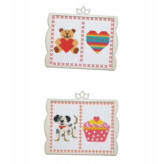 Kreslené vyšívacie vzory zo súpravy DIY Stitch Kit