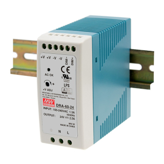 DRA-60-24 napájací zdroj na DIN lištu 60W 24V 2,5A