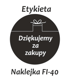 Samolepiace print etikety - Ďakujeme za nakupovanie