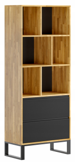 Polica, regál do kancelárie - Oak Office Rack for Loft Binders 200x80x40