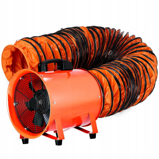 Ohrievač - Priemyselný dúchadlo 12 '' 300 mm + PVC kanály 5m