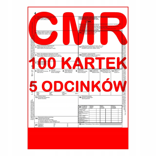 CMR tlač Nákladný list 100 listov / 5 sekcií / 10 ks