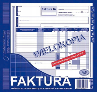 Tlač DPH faktúra 2/3 A4 Wielkopia, MIP