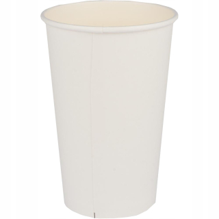 Jednorázové poháre - Veľké -biele biele poháre 400 ml 50 ks