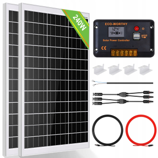 Ekologická slnečná solárna solárna energia s 240 W príslušenstvom