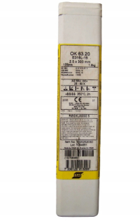 Oceľové elektródy ESAB okolo 63,20 2,5 x 300 mm 1,8 kg