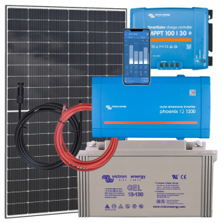 Solárna elektráreň 400 WP batéria 230V + MPPT