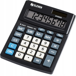 Jedenásť kancelárskych kalkulačiek CMB801BK
