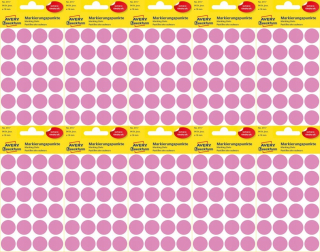 Awery štítky Round 186ks Pink x10