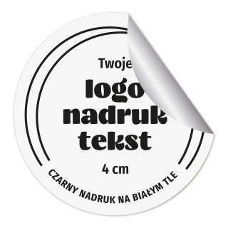 Samolepiace print etikety - Štítky okrúhle nálepky logo text fi40 mm 200ks