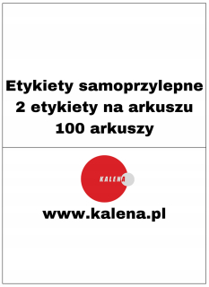 Samolepiace print etikety - Samostatné štítky 2xA5 (na liste A4) 200 ks