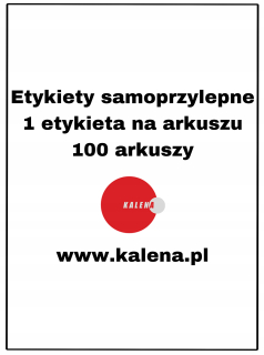 Samolepiace print etikety - A4 adhezívne štítky (1/1 A4) 100ks