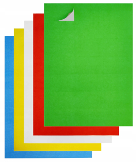 Samolepiace print etikety - Samostatné štítky A4 Inpost 100ark Color Mix