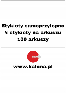 Samolepiace print etikety - A6 adhézne štítky (1/4 A4) 400 ks