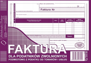 Faktúra bez DPH pre oslobodenie od dane A5 80 000