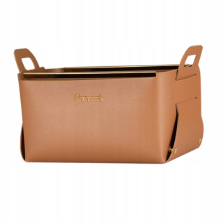 Stolný stôl Fityle Nordic Faux Leather Light Brown
