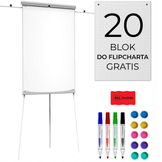 Flipchart Prof - Flipchart 70x100 na statíve s ramenami + ZDARMA