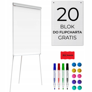 Flipchart Prof - Kriedová doska 70x50cm Drevený rámec + krieda