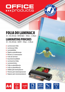Laminačná fólia na lamináciu lesklý A4 80U