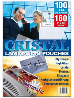 Laminačná fólia na laminovanie A4 80MIC 100KPL