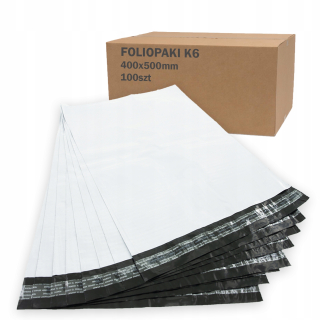 Plastové obálky - Foliopaki K6 Fóliové obálky 400x500 mm 100 ks