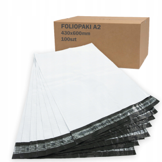 Plastové obálky - Foliopaki K7 fóliové obálky A2 430 x 600 mm 100 ks