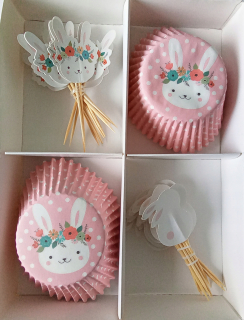 Muffiny pre muffiny Veľkonočné preliatie ruží 24+24