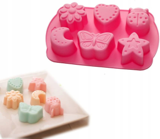 Vytvorte silikón 6x SOAP Butterfly Heart Star MF-403