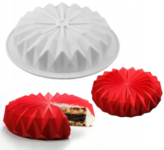 Silikónová forma 3D okrúhla penová torta CRYSTAL