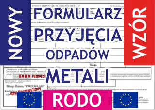 Forma akceptácie kovového odpadu, nový vzor GDPR