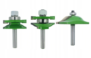 Cutter s dreveným rámom sada 3 ks karbidový tŕň 8 mm