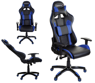 Kancelárske kreslo - Herná kancelárska stolička GAMING čierno-modrá