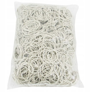 Gumky - Rekreačné gumy 1 kg silná veľkosť 50 mm biela