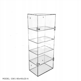 Polica, regál do kancelárie - Plexisklas, polica, kabinet pre drievku 80x40x20