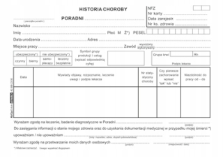 Zdravotná anamnéza (obálka) offset 2*A5 Emeko 206