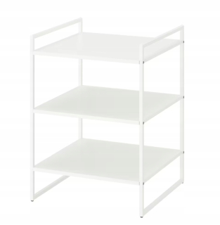 Polica, regál do kancelárie - Ikea jonaxel stojanová skrinka biela polička 50x51x70cm