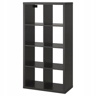 Polica, regál do kancelárie - Ikea Kallax Black -dose Bookcase 77x147 cm