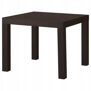 Stolík do kancelárie - Ikea chýba čierna -brown table wenge 55x55 cm