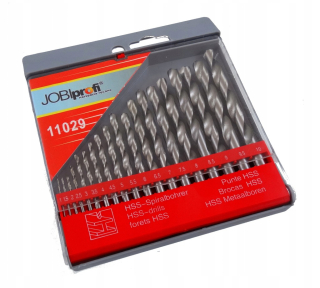 JOBI kovové vŕtačky HSS 19 kusov 1 - 10 mm.