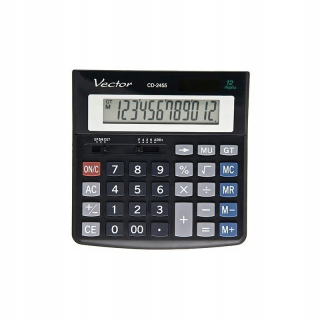 CD-2455 Vektorová 12-ciferná kalkulačka kancelárie