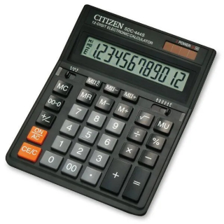 KANCELÁRSKA KALKULAČKA CITIZEN SDC-444S, 12 ČÍSEL, 1