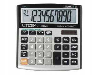 Kalkulačka Citizen CT500 VII. Skontrolujte a vylepšenie